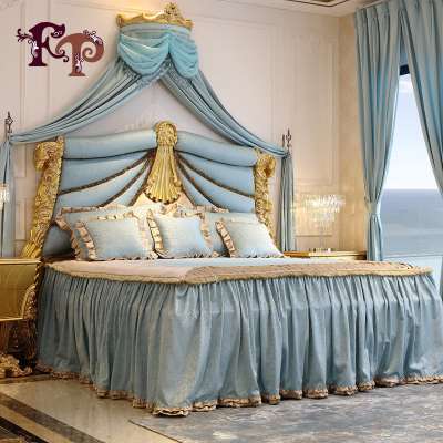 Italian luxury classic  furniture  Europe Design king size bed villa furniture